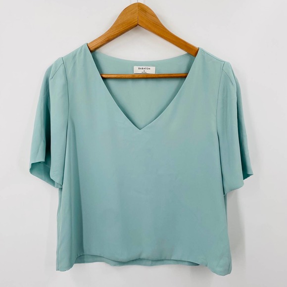 Babaton Tops - Babaton M aqua blue Randy Blouse
